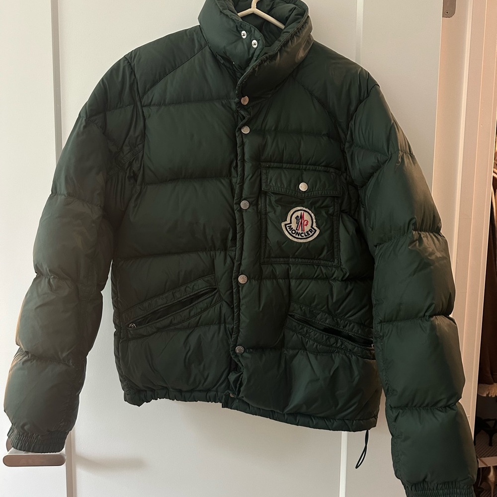Oversized Moncler Dark Green Puffer Jacket
